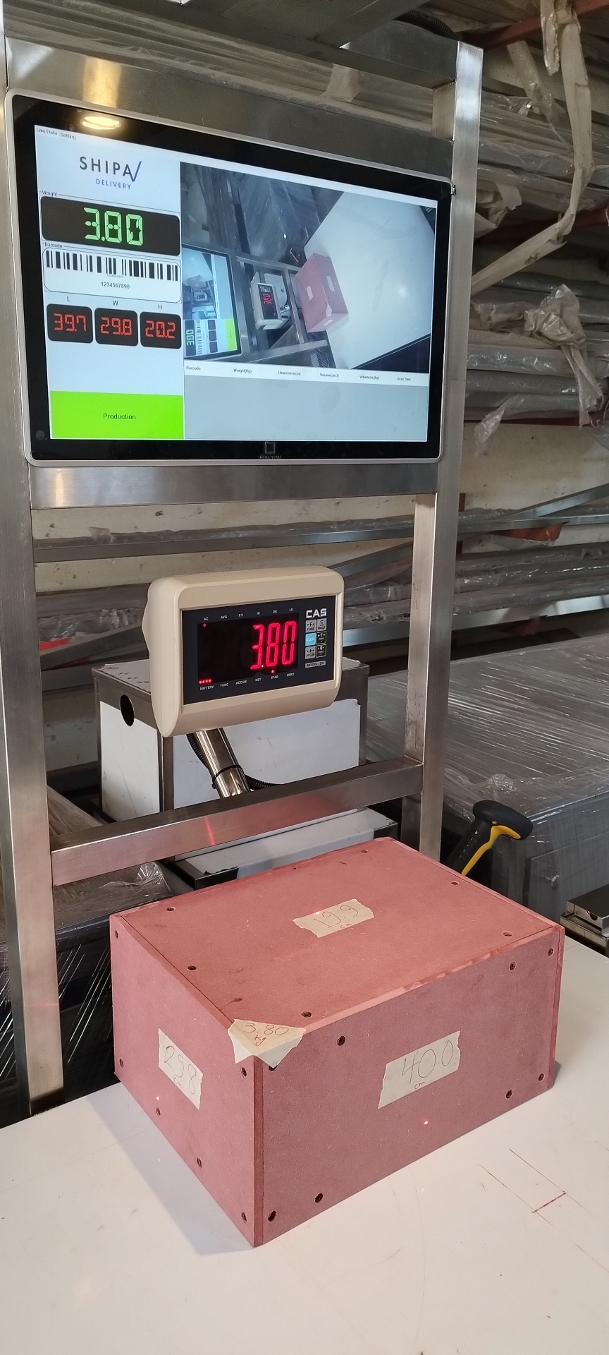 Alternate view of the Hybrid DWS measuring a calibration parcel